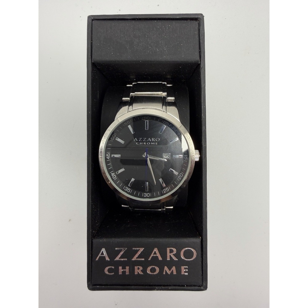 Chrome Azzaro Parfums‎ CHO002M New Battery Mens Watch 45MM 7.5"